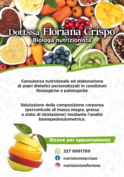Dott.ssa Floriana CRISPO - Biologa Nutrizionista